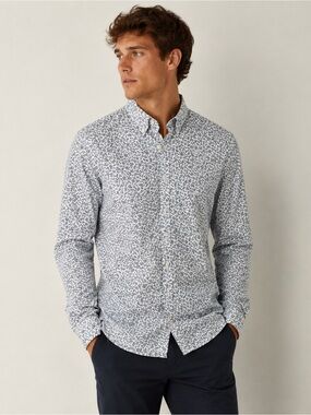 Abercrombie & Fitch Floral Button Down Shirt Medium Slim Fit NWT Long Sleeve